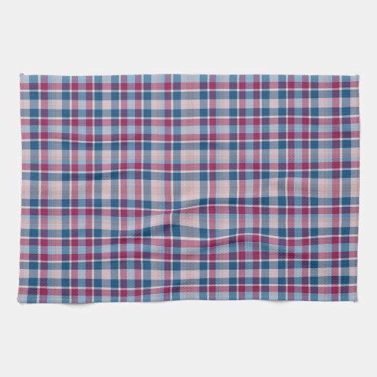 Red and Blue Classic Plaid Theedoek (Horizontaal)