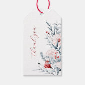 Red And Blue Flower Floral Wedding Thank You  Cadeaulabel (Voorkant)