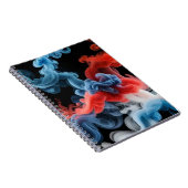 Red and Blue Ink Cloud Abstract Notebook Notitieboek (Rechterzijde)