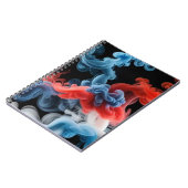 Red and Blue Ink Cloud Abstract Notebook Notitieboek (Linkerzijde)