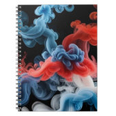 Red and Blue Ink Cloud Abstract Notebook Notitieboek (Voorkant)