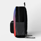 Red and Blue Ombre Backpack - Unique and Modern  Bedrukte Rugzak (Rechts)