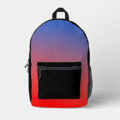 Red and Blue Ombre Backpack - Unique and Modern  Bedrukte Rugzak (Voorkant)