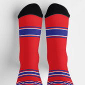 Red and Blue Sport Jersey - Name Number Socks Sokken (Top)