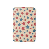Red and Blue Stars, 4th of July, Beige Background Badmat (Voorkant Verticaal)
