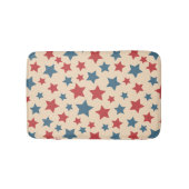 Red and Blue Stars, 4th of July, Beige Background Badmat (Voorkant)