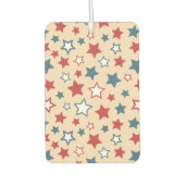 Red and Blue Stars, 4th of July, Beige Background Luchtverfrisser (Voorkant)