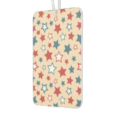 Red and Blue Stars, 4th of July, Beige Background Luchtverfrisser (Links)