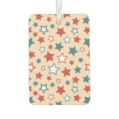Red and Blue Stars, 4th of July, Beige Background Luchtverfrisser (Achterkant)