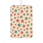 Red and Blue Stars, 4th of July, Beige Background Luchtverfrisser (Voorkant)