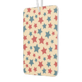 Red and Blue Stars, 4th of July, Beige Background Luchtverfrisser (Links)