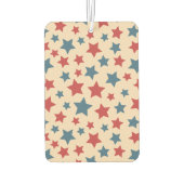 Red and Blue Stars, 4th of July, Beige Background Luchtverfrisser (Achterkant)