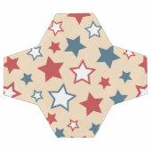 Red and Blue Stars, 4th of July, Beige Background Voetbal (Enkel)