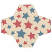 Red and Blue Stars, 4th of July, Beige Background Voetbal (Enkel)