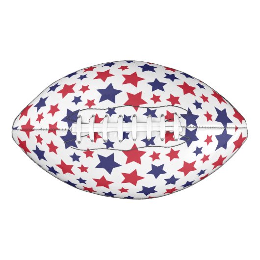Red and Blue Stars, 4th of July, White Background American Football (Voorkant)