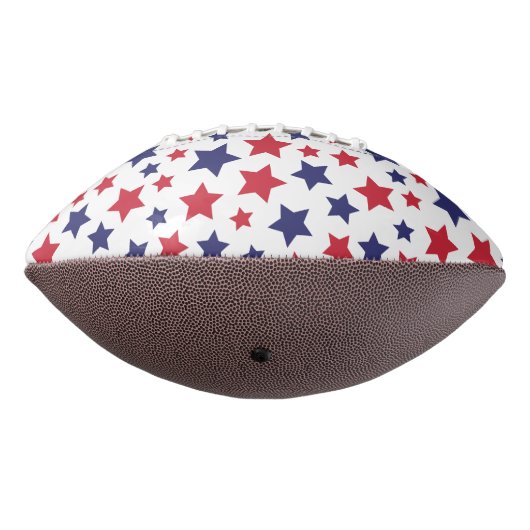 Red and Blue Stars, 4th of July, White Background American Football (Gedraaid 270)