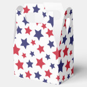 Red and Blue Stars, 4th of July, White Background Bedankdoosjes (Geopend)