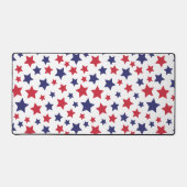 Red and Blue Stars, 4th of July, White Background Bureaumat (Voorkant)