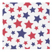 Red and Blue Stars, 4th of July, White Background Kubus (Voorkant)