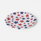 Red and Blue Stars, 4th of July, White Background Papieren Bordje (Gekanteld)