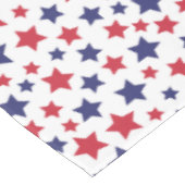Red and Blue Stars, 4th of July, White Background Tafelkleed (Gekanteld)