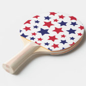 Red and Blue Stars, 4th of July, White Background Tafeltennisbatje (Voorkant Gekanteld)