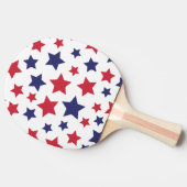 Red and Blue Stars, 4th of July, White Background Tafeltennisbatje (Zijkant)