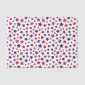Red and Blue Stars, 4th of July, White Background Tissuepapier (Voorkant)