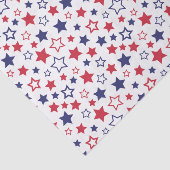 Red and Blue Stars, 4th of July, White Background Tissuepapier (Detail)