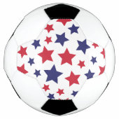 Red and Blue Stars, 4th of July, White Background Voetbal (Voorkant)