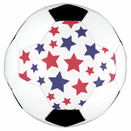Red and Blue Stars, 4th of July, White Background Voetbal