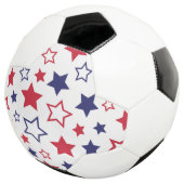 Red and Blue Stars, 4th of July, White Background Voetbal (Drie kwart)