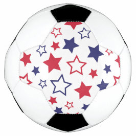 Red and Blue Stars, 4th of July, White Background Voetbal