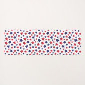 Red and Blue Stars, 4th of July, White Background Yogamat (Achterkant (horizontaal))
