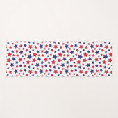 Red and Blue Stars, 4th of July, White Background Yogamat (Voorkant (horizontaal))