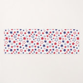 Red and Blue Stars, 4th of July, White Background Yogamat (Voorkant (horizontaal))