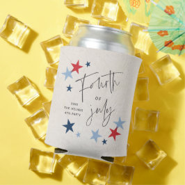 Red and Blue Stars Amerikaanse 4th of July Party Blikjeskoeler