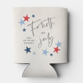 Red and Blue Stars Amerikaanse 4th of July Party Blikjeskoeler (Achterkant)