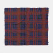 Red and Blue Tartan Fleece Blanket (Voorkant (Horizontaal))