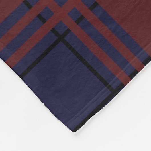 Red and Blue Tartan Fleece Blanket (Hoek)