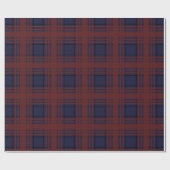 Red and Blue Tartan Plaid Wrapping Paper Cadeaupapier (Vlak)