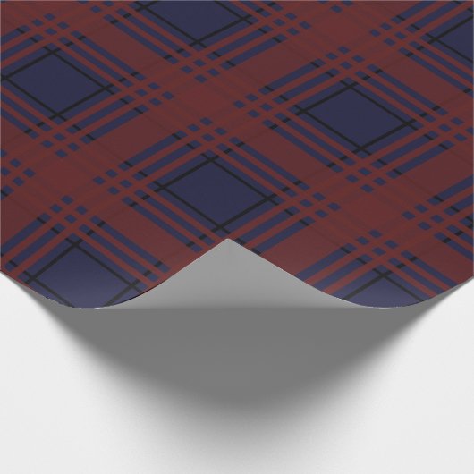 Red and Blue Tartan Plaid Wrapping Paper Cadeaupapier (Hoek)