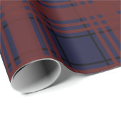 Red and Blue Tartan Plaid Wrapping Paper Cadeaupapier (Rol Hoek)