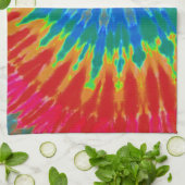 Red and Blue Tie Dye Kitchen Towel Theedoek (Gevouwen)