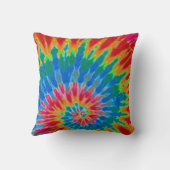 Red and Blue Tie Dye Pillow Kussen (Achterkant)