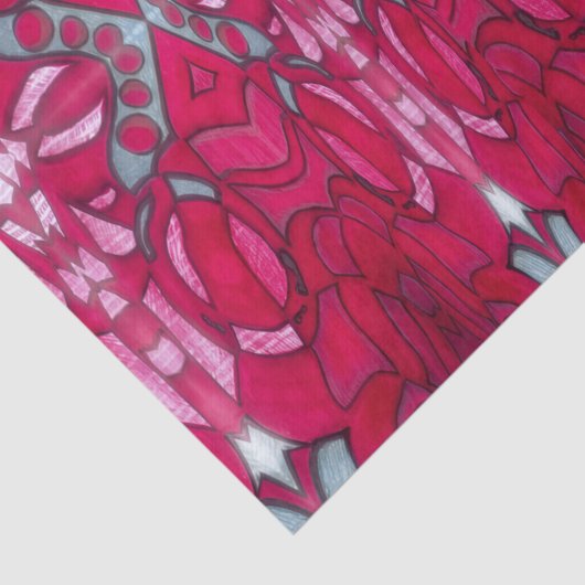 Red and blue tissue paper tissuepapier (Detail)