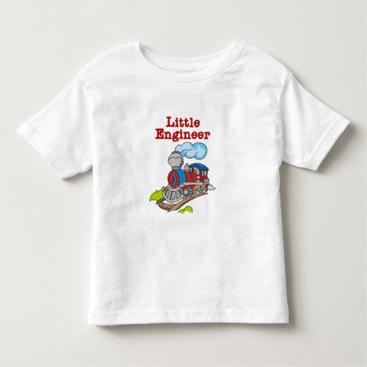 Red and Blue Train Little Engineer Kinder Shirts (Voorkant)