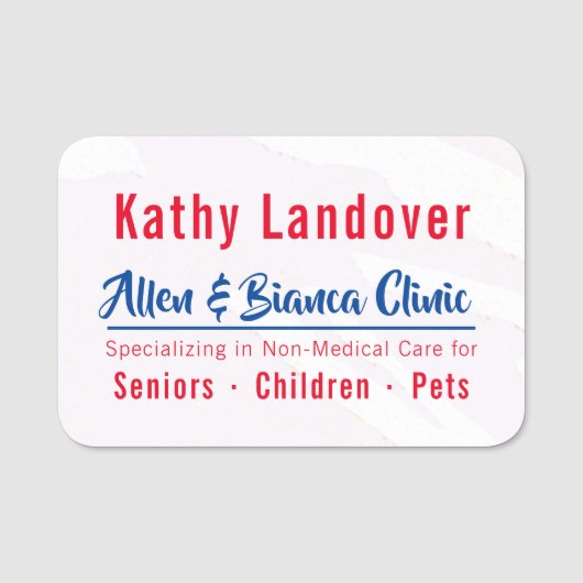 Red and Blue Trust Naamplaatje (Voorkant)