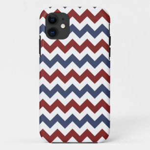 Red and Blue Zig Zag Pattern Case-Mate iPhone Case