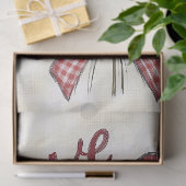 Red and Gingham Love Heart Bouquet Decoupage Tissuepapier (Geschenk)